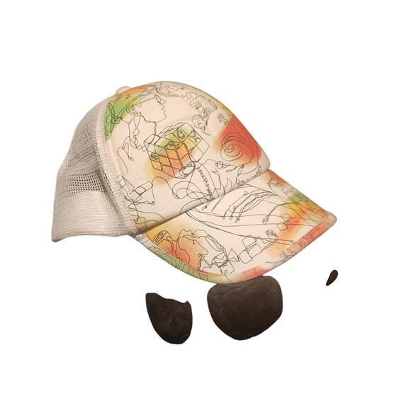 H&M Divided Graffiti Trucker hat vtg Y2K - Picture 1 of 3
